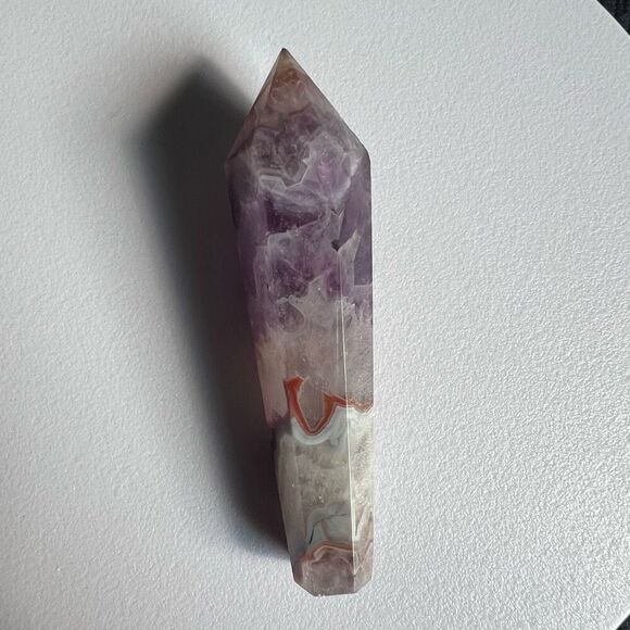 Amethyst Crazy Lace Crystal Wand‎ (#7) - Picture 6 of 11